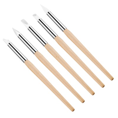 Wholesale wooden handle nail art brush silicon