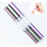 3pcs/set rhinestone colorful C curve nail rod