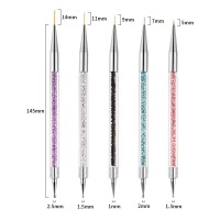 Wholesale 2ways 5pcs nail liner dotting tool sets